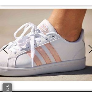 adidas advantage white pink